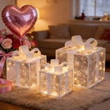 White mesh snowflakes