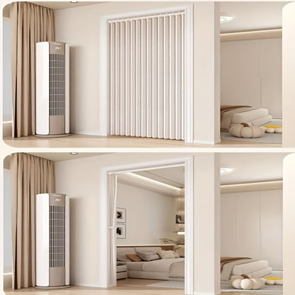 Magnetic Room Divider Curtain Doorway - Rodless Bohemian Striped Door Curtain, 210GSM Thickened Polyester, Natural Drape, Space Partition for Living Room Bedroom Kitchen, Machine Washable, No Rod Needed