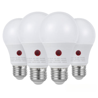 Dusk to Dawn Light Bulbs, A19 E26 Auto On Off Photocell Sensor LED Bulb 9W 60W Equivalent, 5000K Daylight / 2700K Soft White / 2000K Amber Bug Repelling, 800LM Non-Dimmable for Porch Garage Outdoor Indoor