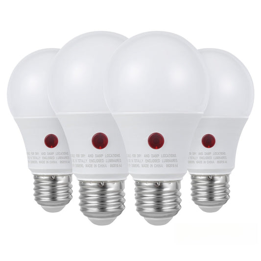 Dusk to Dawn Light Bulbs, A19 E26 Auto On Off Photocell Sensor LED Bulb 9W 60W Equivalent, 5000K Daylight / 2700K Soft White / 2000K Amber Bug Repelling, 800LM Non-Dimmable for Porch Garage Outdoor Indoor