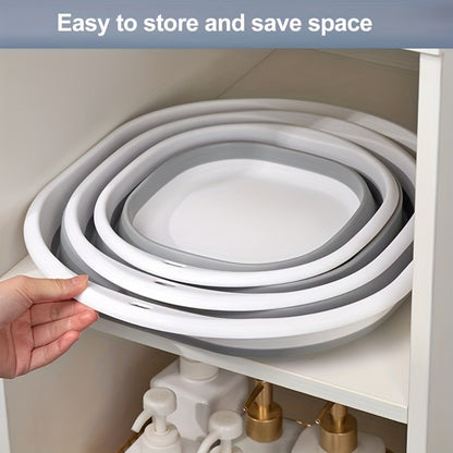 Collapsible Basin Set 3pcs – Foldable Wash Basin, Portable Dish Tub & Laundry Basket for Kitchen, Camping, Hiking & Home Storage (Large, Medium, Small)