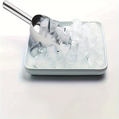 Stainless Steel Ice Spoon Set 4pcs 3oz Versatile Serving Spoon for Ice, Sugar, Beans & Rice – Kitchen Bar Tool for Parties, Weddings & Pet Food