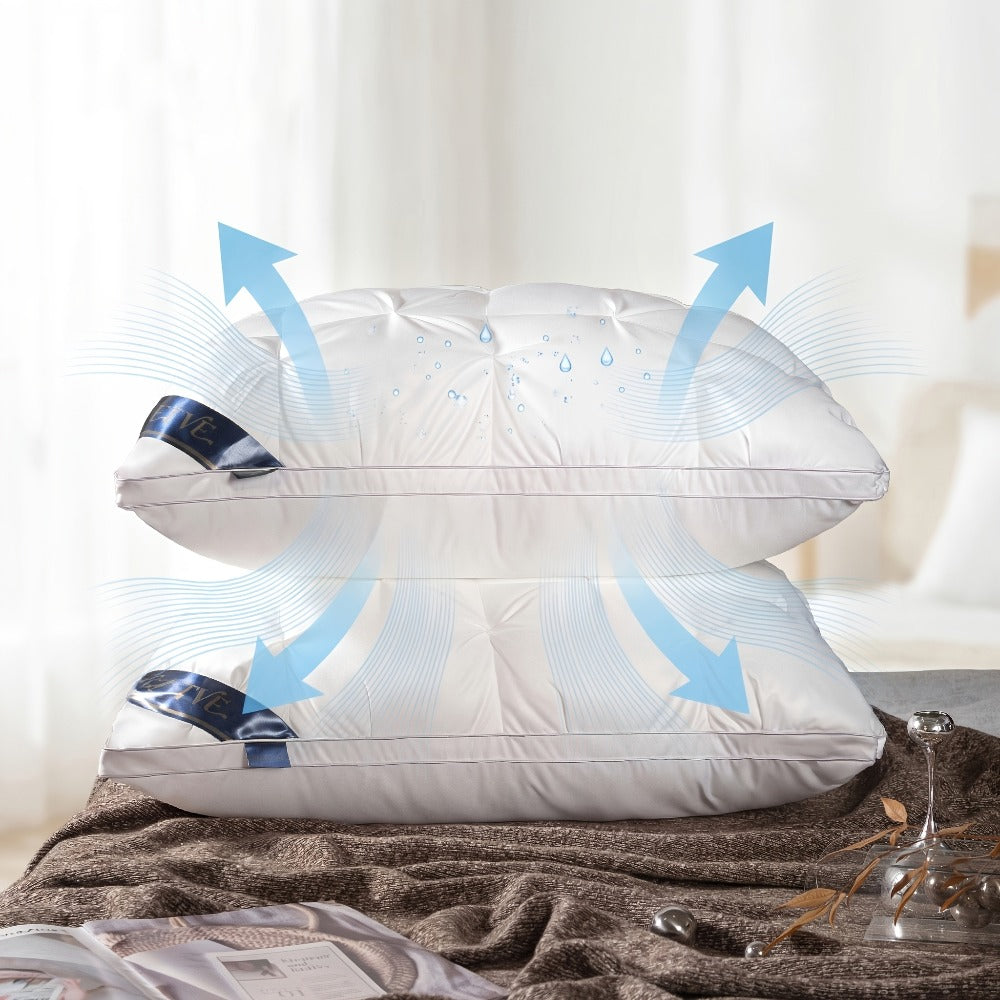 Pillows 2 Pack Queen King Size – Luxury Hotel Quality Deep Sleep Neck Support Pillow High Fluffiness Soft Breathable Fabric All Season Bed Pillow Set