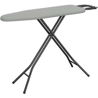 Ironing Board Full Size Adjustable Height Foldable Iron Board with 4-Leg Stand 4-Layer Thick Pad Iron Rest Safety Lock for Home Dorm Laundry Room