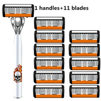 1 handle + 11 blades
