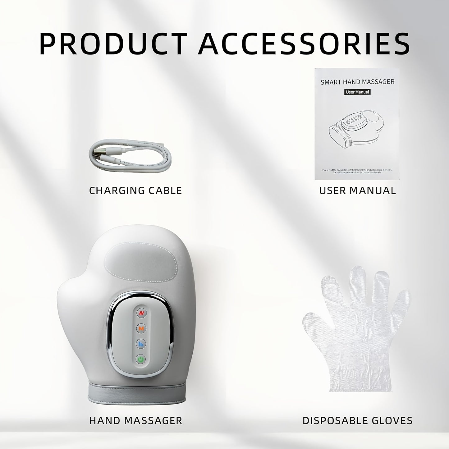 Hand Massager with Heat & Air Pressure – 3D Shiatsu Kneading 6 Modes Rechargeable Portable Hand Massager for Arthritis Pain Relief, Ideal for Office Workers Seniors & Gamers, Finger & Palm Massager