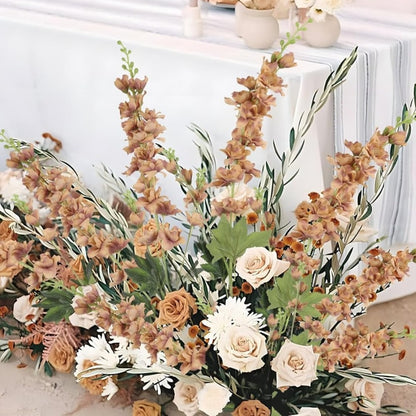 Artificial Delphinium Flowers 8pcs 33.5 Inch Faux Larkspur Stems for Wedding Centerpieces, Tall Silk Flower Bouquet for Home Vase Table Garden Decor