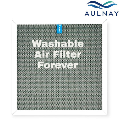 Washable Reusable Electrostatic HVAC Air Filter MERV 8, Permanent AC Furnace Filter with Static Electricity Filtration, Easy Install, Improves Airflow and Indoor Air Quality, Multiple Sizes