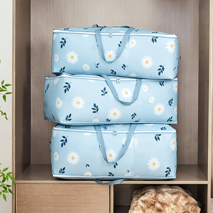 Under Bed Storage Bags 6pcs 140L - Large Capacity Foldable Organizer Bags for Clothes Blankets Bedding, Space Saving Underbed Storage