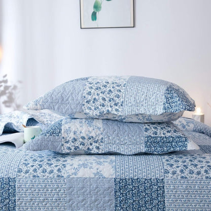 Floral Quilt Set Lightweight Bedspread Coverlet 2 or 3-Piece, All Season Hypoallergenic Breathable Paisley Patchwork Print Quilt for Bedroom Guest Room Dorm RV Cabin, Twin Queen King, Shabby Chic