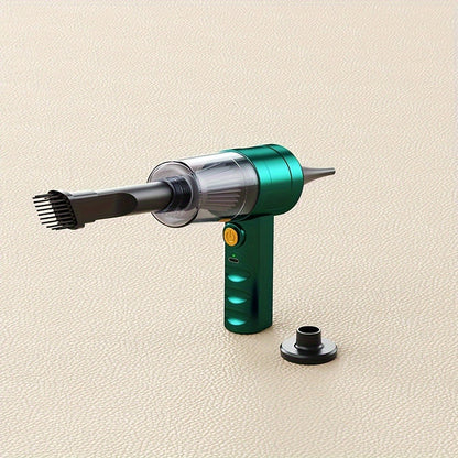 Mini Handheld Vacuum Cordless 4-in-1 Rechargeable | Portable Car Vacuum Cleaner & Air Blower & Hand Pump – Dust Buster for Keyboard, Car Interior, Inflate & Deflate, Green