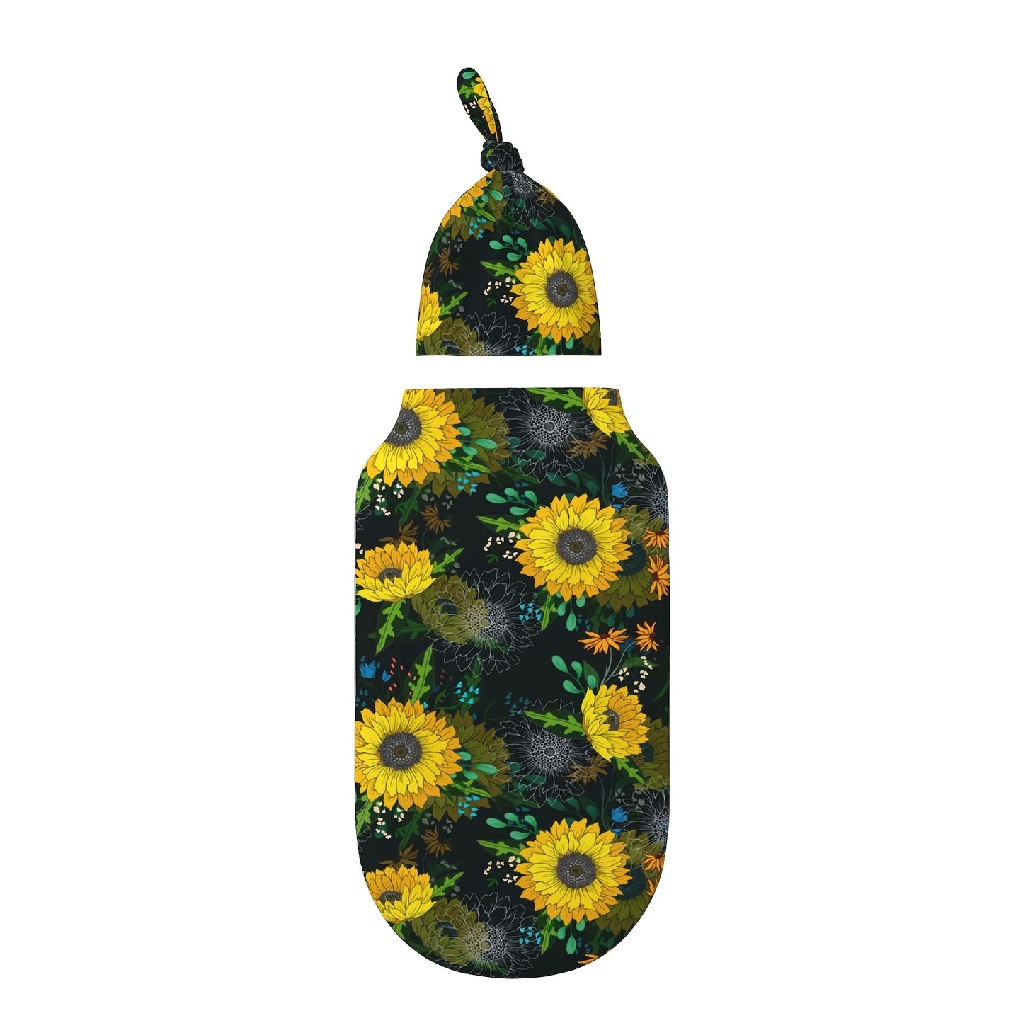 Baby Swaddle Blanket & Beanie Hat Set – Butterfly, Sunflower, Bee, Life Tree & Moon Star Newborn Wrap