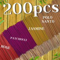 Sandalwood + Patchouli + Jasmine + Rose Fragrance, 200 Sticks