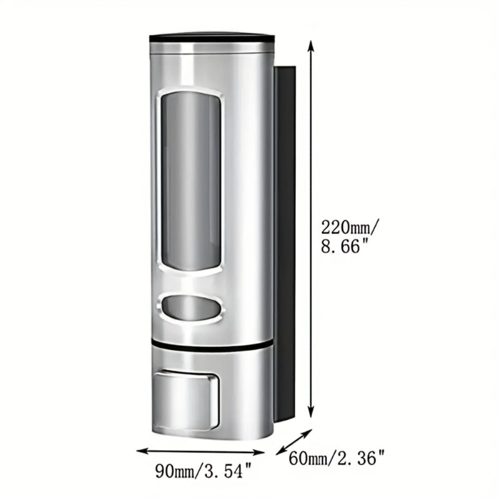Wall-Mounted Soap Dispenser 53oz Large Capacity – No-Drill Manual Press Pump for Shower Gel Shampoo Lotion Bathroom Kitchen