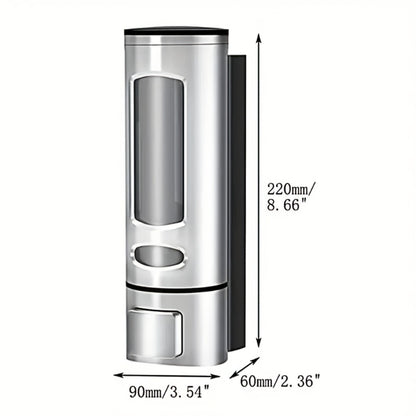 Wall-Mounted Soap Dispenser 53oz Large Capacity – No-Drill Manual Press Pump for Shower Gel Shampoo Lotion Bathroom Kitchen