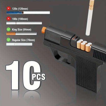 Blue Flame Torch Lighter with Adjustable Flame, Windproof Butane Cigar Lighter for BBQ Outdoor Survival Kitchen, Creative Cigarette Case Lighter with Gift Box Packaging – Men's Gift (Butane Not Included)