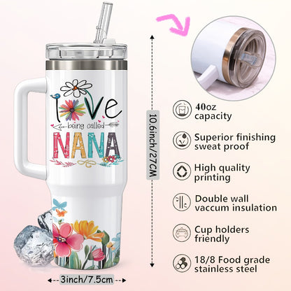 Stainless Steel Insulated Tumbler with Lid and Straw | 16oz & 40oz | Keeps Cold 24H Hot 12H | Travel Water Bottle for Car Home Office