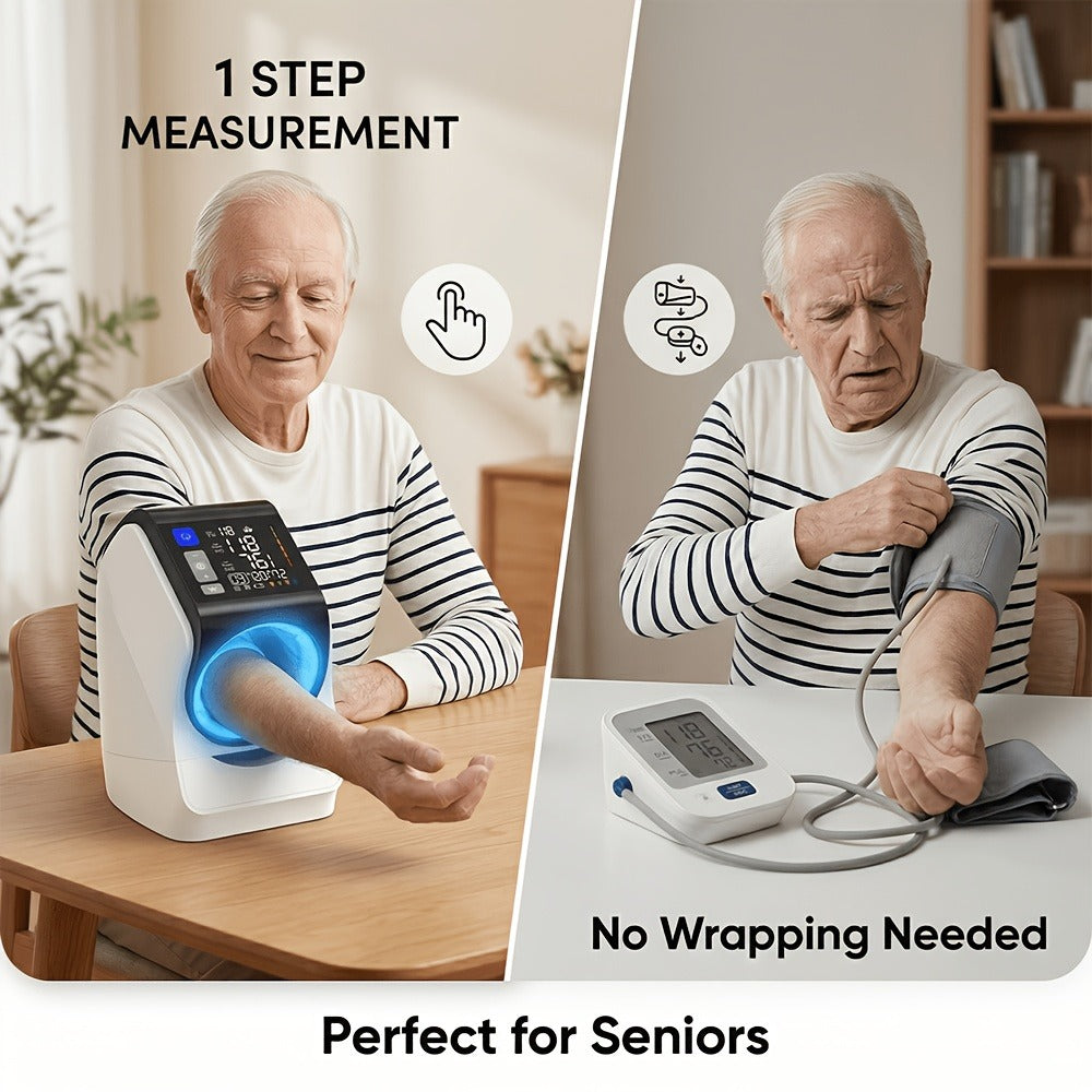 Blood Pressure Monitor Upper Arm - Automatic Digital BP Machine, Large Display, 2-4 User Memory 199 Readings, 8.7-17" Cuff, Home Blood Pressure Meter with Irregular Heartbeat Detection, 3 Models