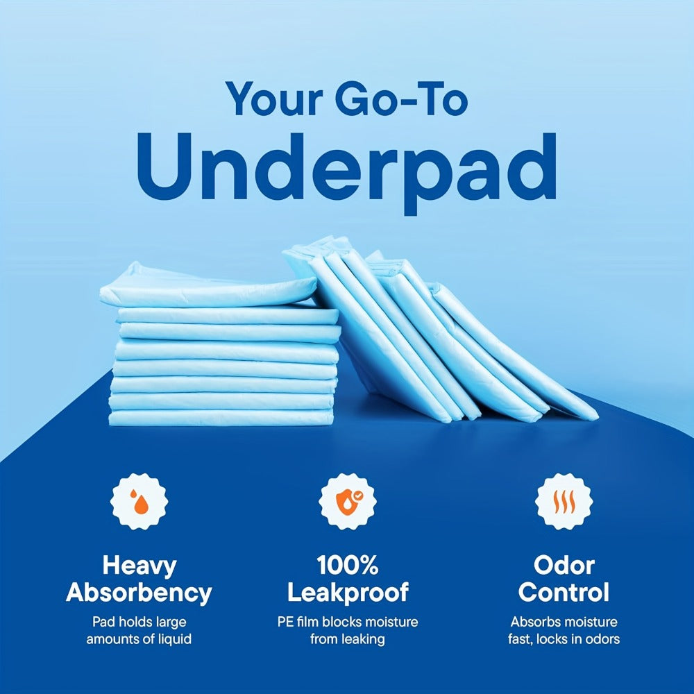 Disposable Bed Pads Extra Large 30x36 Inch – 6-Layer Absorbent Leak-Proof Underpads for Adults, Seniors, Postpartum, Pets & Incontinence Care – 50 or 100 Pack