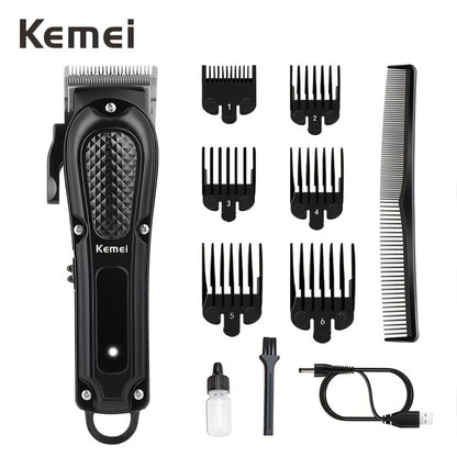 Professional Cordless Hair Cutting Shears – Kemei KM-1071 USB Rechargeable Electric Hair Scissors for Barbers, Salon, Spa & Travel, Portable Haircutting Tool