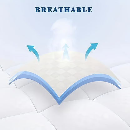 Cooling Mattress Topper Baffle Box Design Overfilled Down Alternative Pillow Top 6-8cm Plush Hotel Quality 8-21 Inch Deep Pocket Twin Full Queen King