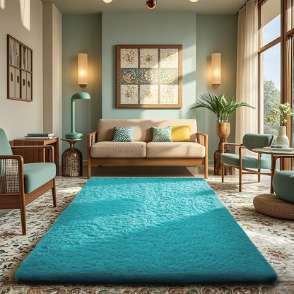 Fluffy Area Rug Large Soft Shag Carpet for Living Room Bedroom – Non-Slip Ultra Thick Plush Floor Mat, Multiple Sizes & Colors, Home Decor
