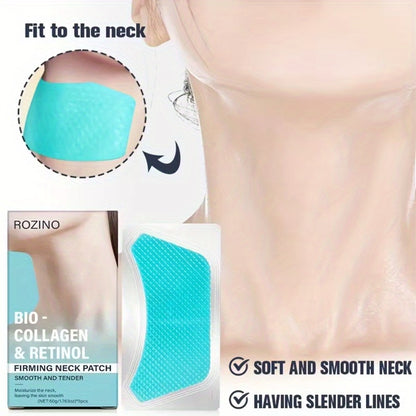 Bio-Collagen & Retinol Neck Firming Patches 10pcs – Hydrating Gel Neck Mask for Tightening, Smoothing & Anti-Sagging, Hypoallergenic for All Skin Types