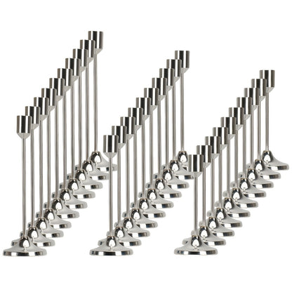 Metal Cone Candle Holders 30-Pack – Elegant Taper Candle Holder Set for Christmas, Halloween, Weddings & Parties – Polished Finish Tabletop Decor for Home, Hotel & Events