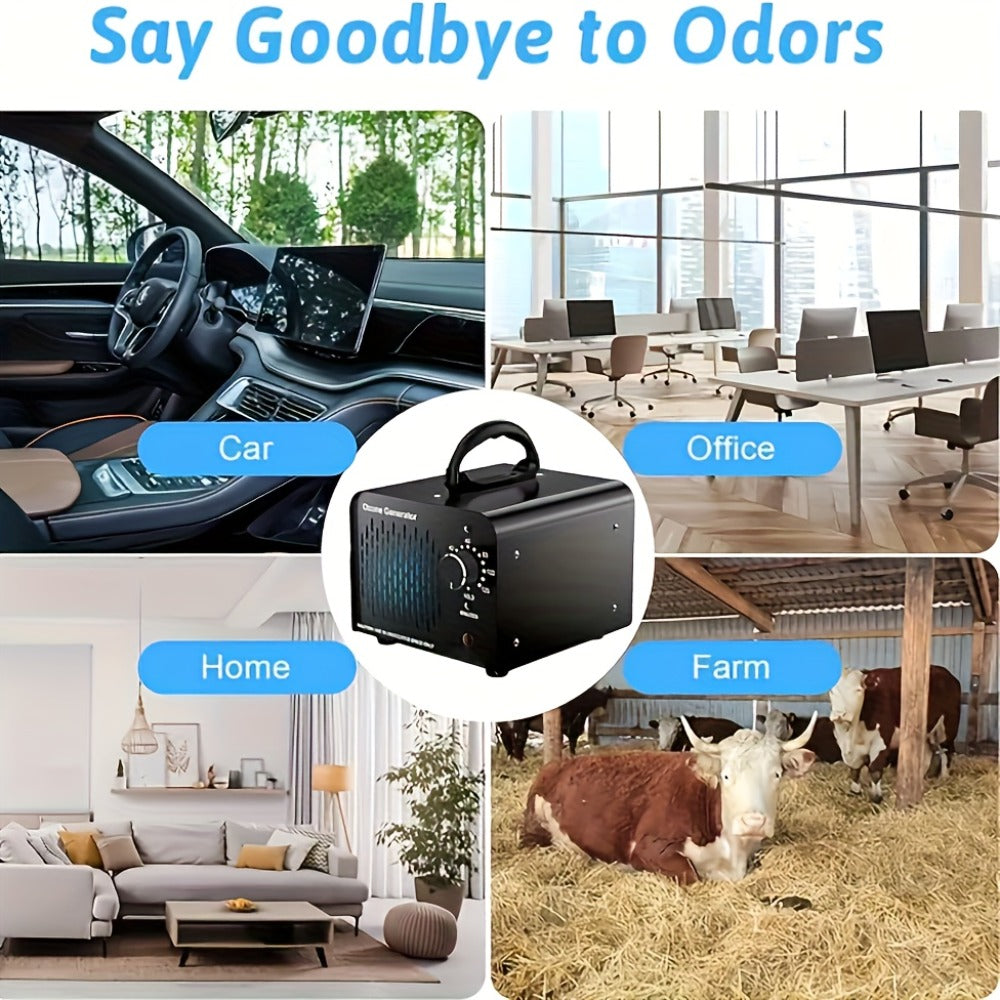 Ozone Generator Commercial 36000mg/h – O3 Air Purifier Deodorizer Ionizer with Timer & Humidity Display, Covers 3230 Sq Ft, Removes Smoke Pet Paint Odors for Home Bedroom Office