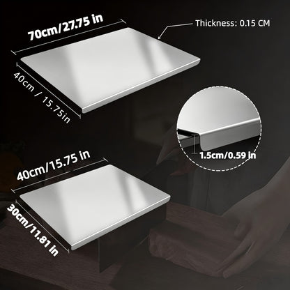 Stainless Steel Cutting Board – Rustproof Rolling Butcher Block Meal Prep Mat, 2 Sizes