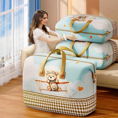 Large Capacity Moisture-Proof Storage Bag for Blankets, Clothes & Bedding – Extra Large Organizer Bag for Moving, Travel & Dorm | Waterproof, Zippered, Space Saving Storage Solution