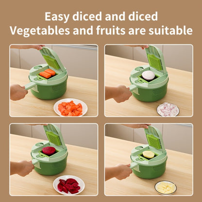 Vegetable Chopper 16-in-1 Heavy Duty Manual Food Processor with Container – Onion Dicer, Potato Slicer, Garlic Mincer, Carrot Cutter, Multi-Function Kitchen Veggie Chopper for Tomato, Pepper, Cucumber