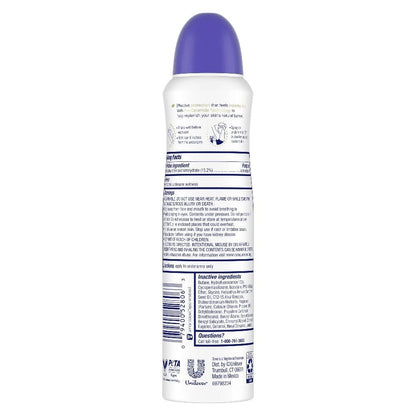 Dove Original Deodorant Body Spray 5 fl oz - Pack of 6, 48-Hour Odor Protection, Alcohol-Free Antiperspirant Spray for Women, Moisturizing Formula, Bulk Value Pack