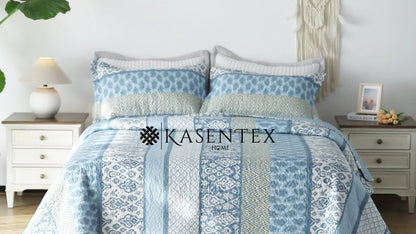 Floral Quilt Set Lightweight Bedspread Coverlet 2 or 3-Piece, All Season Hypoallergenic Breathable Paisley Patchwork Print Quilt for Bedroom Guest Room Dorm RV Cabin, Twin Queen King, Shabby Chic