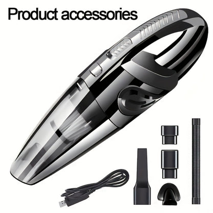 Handheld Vacuum Cleaner Cordless Portable USB Rechargeable Strong Suction Aluminum Fan Blade Mini Vacuum for Car Interior Home Office Desk Crevice Sofa Pet Hair Dust Crumbs
