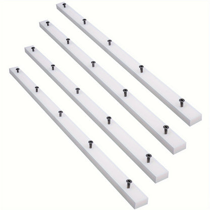 UHMW Miter Bar for Table Saw Crosscut Sled – 3/4" x 3/8" x 17" Predrilled T-Slot Track with 10 Screws for Jigs Fixtures & Miter Slots, Smooth Low-Friction Glide