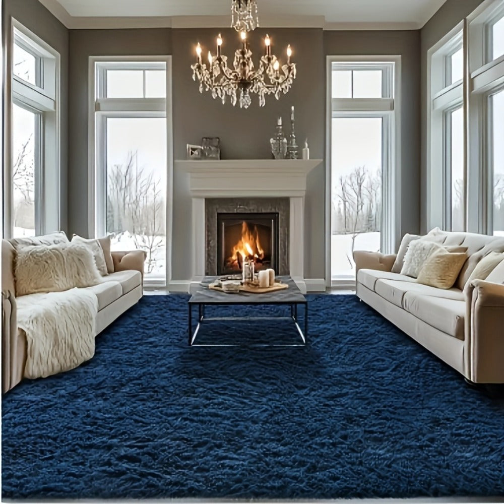 Fluffy Area Rug Large Soft Shag Carpet for Living Room Bedroom – Non-Slip Ultra Thick Plush Floor Mat, Multiple Sizes & Colors, Home Decor