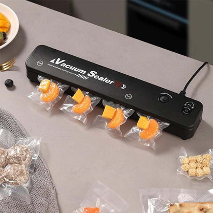 Food Vacuum Sealer Machine 1850W, Automatic Vacuum Sealer with 50 Vacuum Bags — Compact Food Preservation Air Sealer for Fresh Food & Long-Term Storage | Black & White