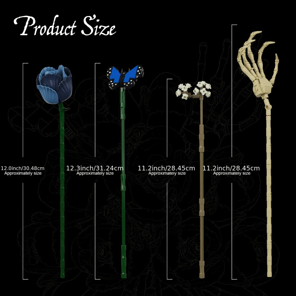 Gothic Skeleton Bouquet Gift Set – Zombie Corpse Bride Floral Arrangement, Dark Aesthetic Home Decor for Women & Teens, Valentine's Day, Mother's Day & Easter Gothic Gift