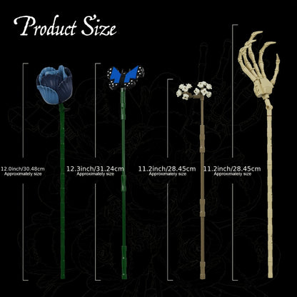 Gothic Skeleton Bouquet Gift Set – Zombie Corpse Bride Floral Arrangement, Dark Aesthetic Home Decor for Women & Teens, Valentine's Day, Mother's Day & Easter Gothic Gift