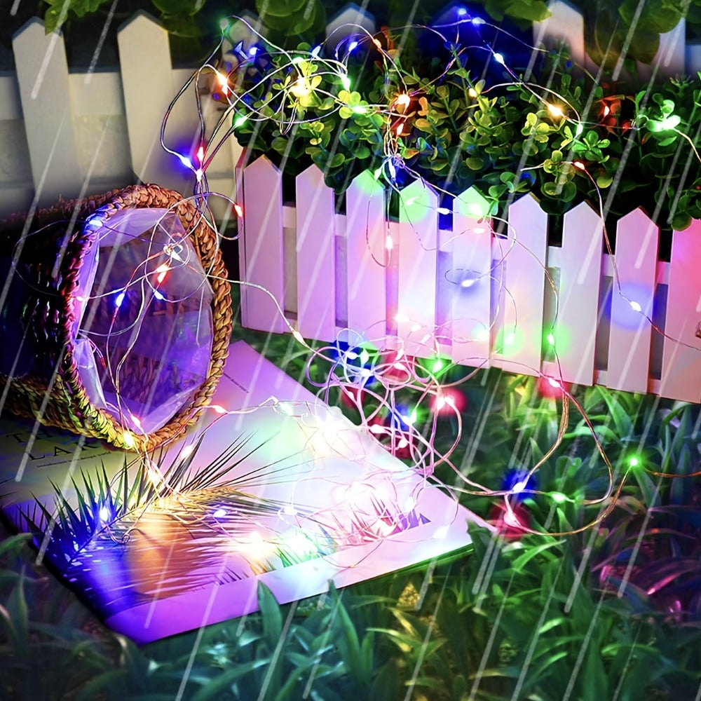 Solar Fairy String Lights Outdoor – 110 LED Copper Wire Solar Twinkle Lights with 8 Modes & Touch Control for Christmas Tree, Garden, Patio, Wedding & Party – 2, 4 or 8 Pack