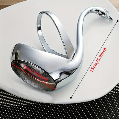 Swan Shaped Cutlery Rack Stainless Steel | Elegant Decorative Plate Holder Stand | Creative Metal Tableware Display for Party Wedding Dining Table Home Kitchen Decor