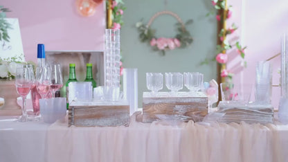 Disposable Tableware Set 400pcs Clear Dessert Plates Cups Forks Spoons Party Supplies for Festival Birthday Wedding Home Includes 100 Each Plates Cups Forks Spoons