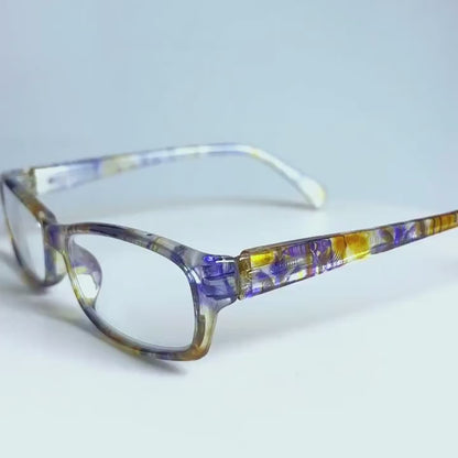 Reading Glasses 5 Pack for Women and Men Blue Light Blocking Readers Rectangular Spring Hinge Frame Anti Eyestrain Computer Reading Glasses Lightweight Fashionable Multi-Color Set Magnification 1.0 to 4.0