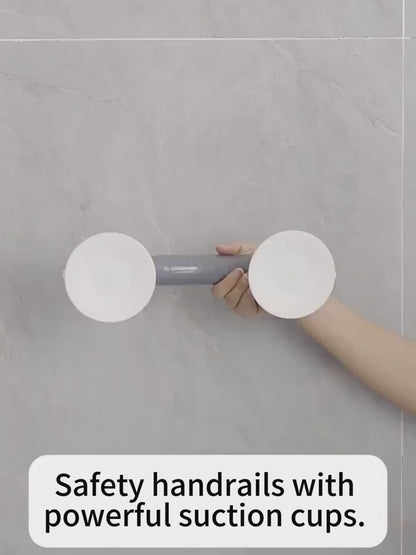 Grab Bars for Bathroom 2pcs Suction Cup No Drill Shower Handle for Elderly Adjustable Height Non-Slip Safety Rail Toilet Fall Prevention Handrail Easy Install