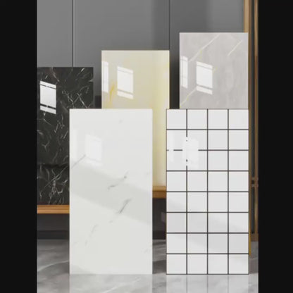 Peel and Stick Wall Panels Marble Pattern Self-Adhesive PVC Wall Tiles Waterproof Backsplash Stickers for Kitchen Bathroom Living Room Home Decor 20/40Pcs