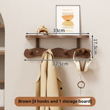 Brown 4 hooks