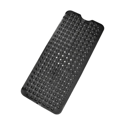 Non-Slip Shower Mat with Suction Cups & Massage Rings - Quick Drain Bath Mat for Shower, Bathtub, Hotel & Bathroom - Round Hole Design Anti-Slip Rug