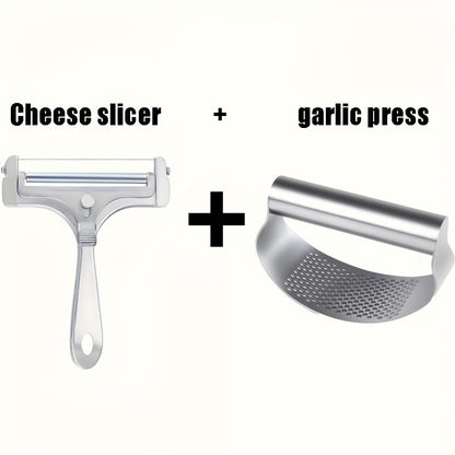 Cheese Slicer Adjustable Thickness 2-Pack, Stainless Steel Wire Cheese Cutter for Hard & Soft Cheese, Manual Kitchen Cheese Cutting Tool for Home Charcuterie Board Entertaining
