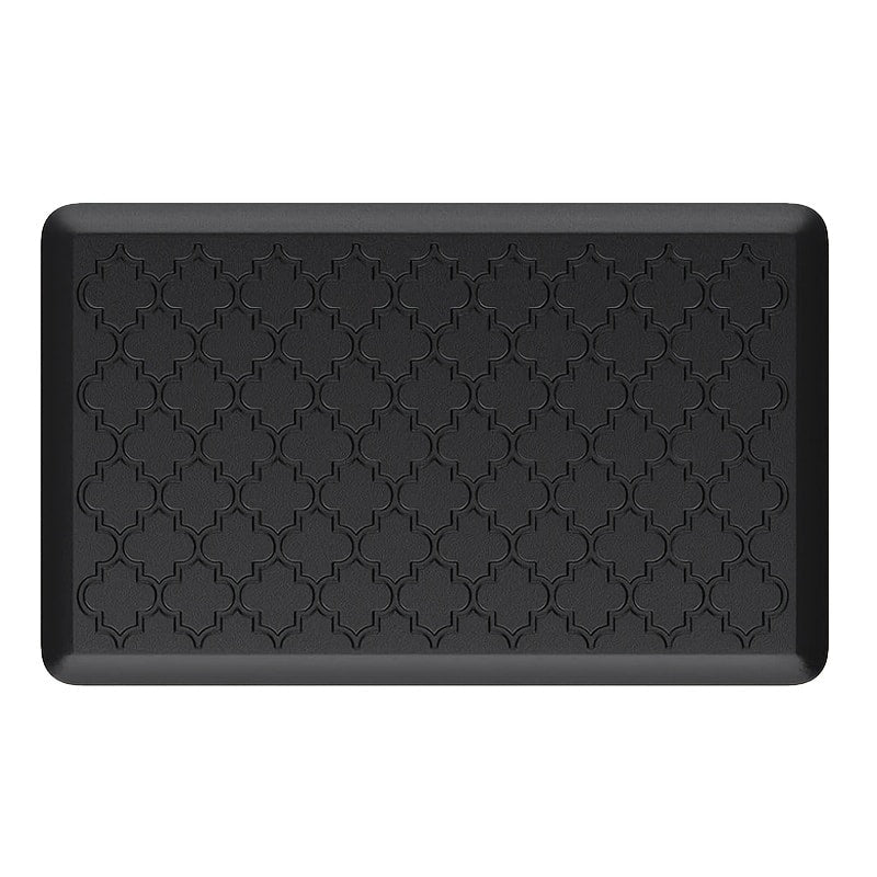 Anti-Fatigue Kitchen Floor Mat – Cushioned PVC Foam Non-Slip Ergonomic Standing Mat for Kitchen, Office, Sink & Laundry, 2 Sizes – Gray & Black